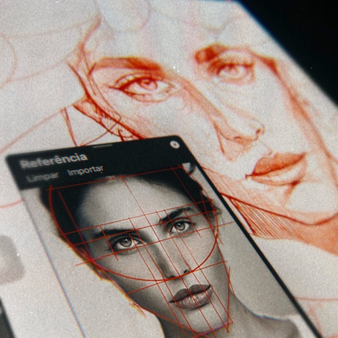 Estudo artístico de desenho e referências para tatuagem